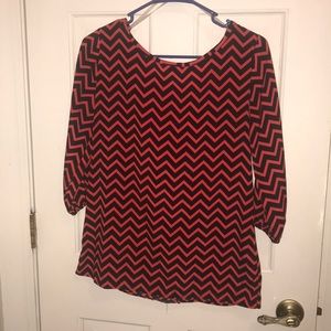 Red and black chevron shirt